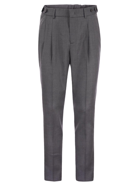 Peserico Virgin Wool And Linen Blend Trousers