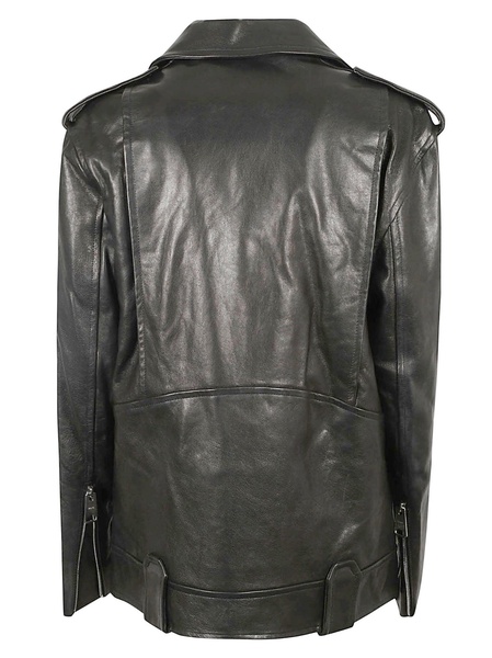 The Hanson off-centre leather jacket