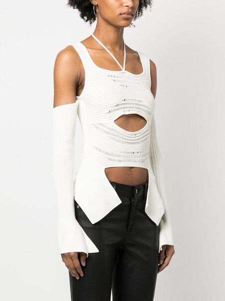 Andrea Adamo Knit Ribbed Top