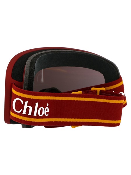 Chloé Eyewear Cassidy Logo Jacquard Ski Goggle