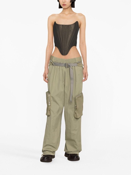 belted-waist Blouson trousers