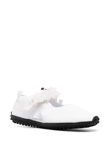 White Sara Cut-out Sneakers