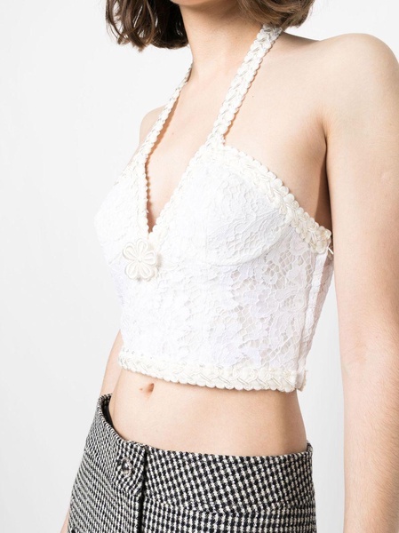 white Lace bustier top