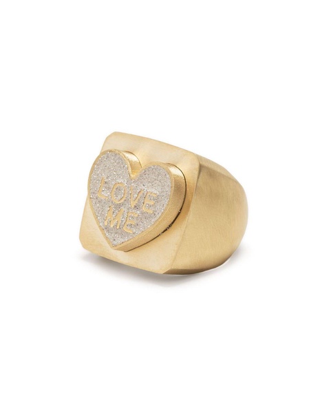 14K yellow gold Love Me ring