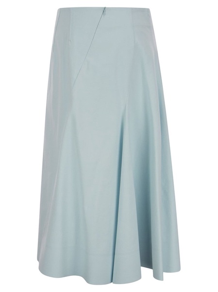 Sportmax Asymmetrical Pleated Midi Skirt