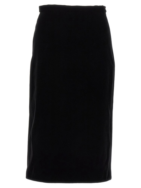 Gucci A-Line Velvet Skirt