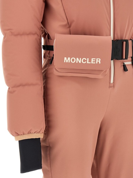 Moncler Grenoble Logo Printed Down Ski Jumpsuit