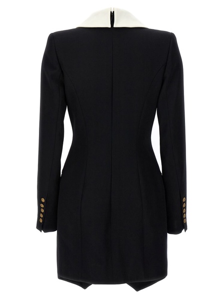 Balmain V-Neck Buttoned Mini Dress