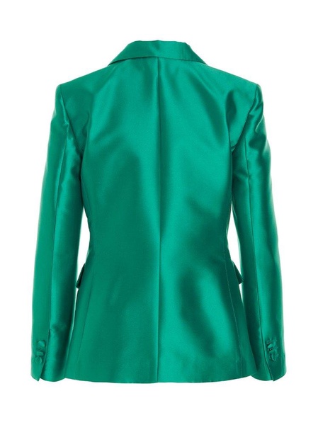 Alberta Ferretti Single-Breasted Tailored Satin Blazer