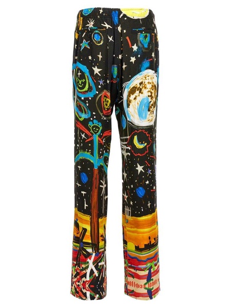 Palm Angels Starry Night Printed Drawstring Pants