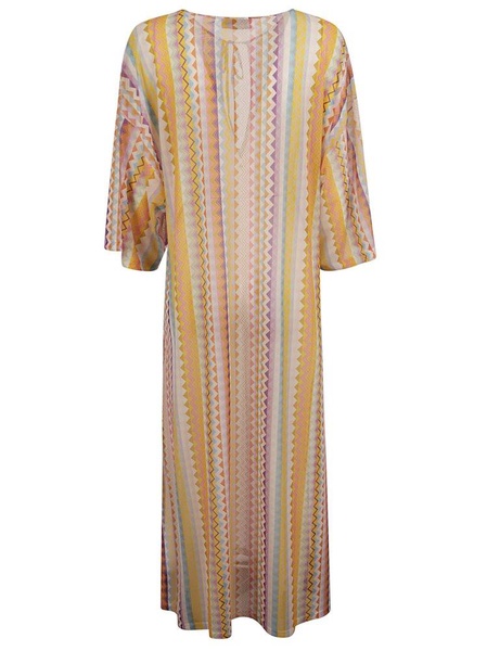 Missoni Zigzag Printed Long Cover-Up Tulle Dress