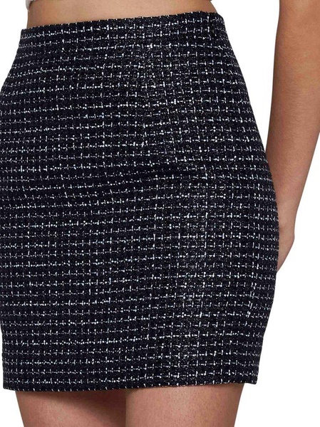 Alessandra Rich High Waist Tweed Mini Skirt