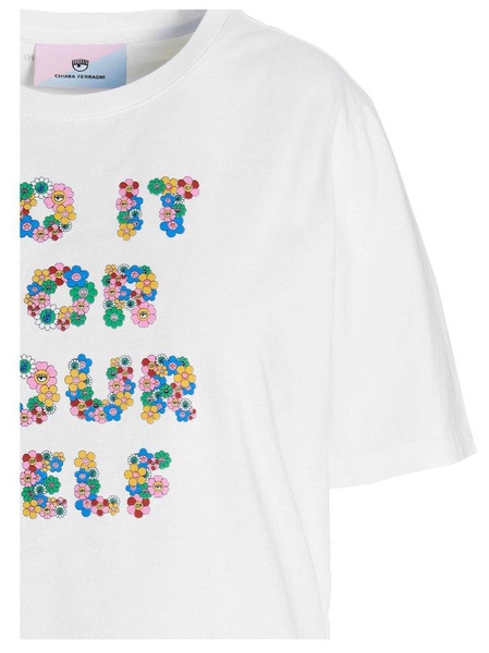 Chiara Ferragni Slogan Printed Straight-Hem T-Shirt