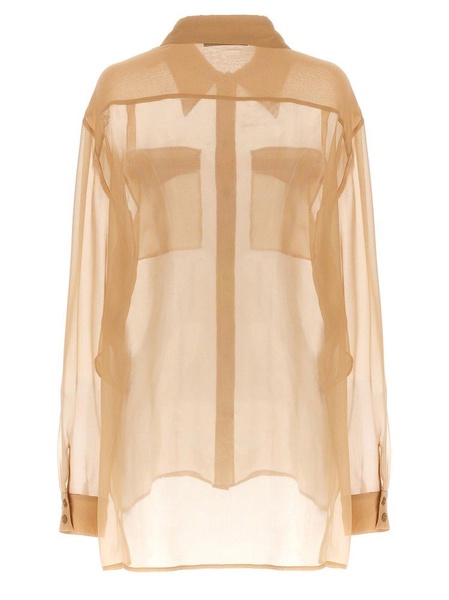 Alberta Ferretti Chiffon Long-Sleeved Shirt