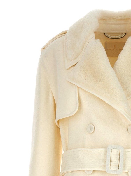 Ermanno Scervino Double-Breasted Belted Trench Coat