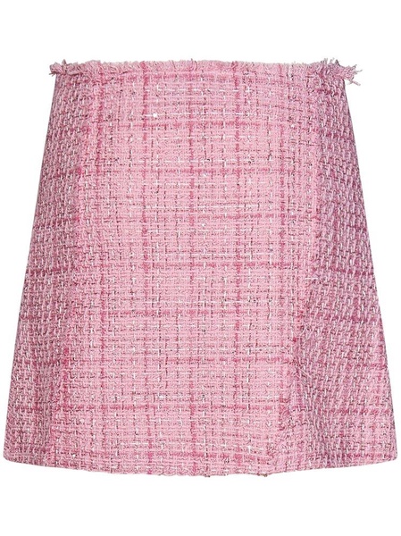 GCDS Tweed Button-Up Mini Skirt