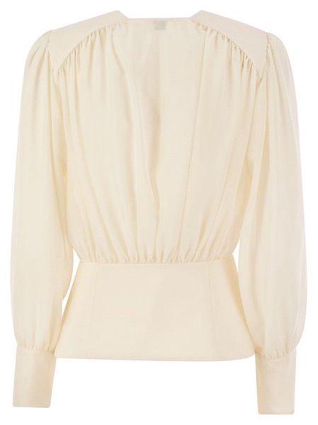 Elisabetta Franchi Georgette Blouse With Basque