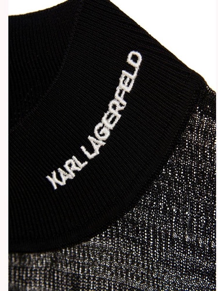 Karl Lagerfeld Logo-Embroidered Knitted Top