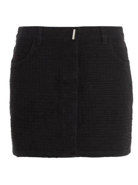 Givenchy Woman Black Denim Mini Skirt