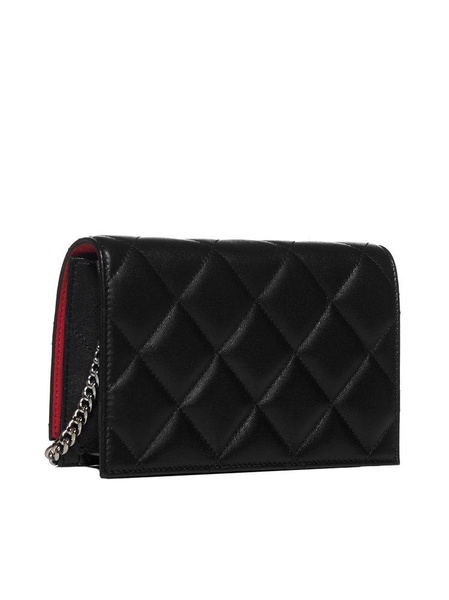 Alexander McQueen Graffiti Logo Quilted Crossbody Bag