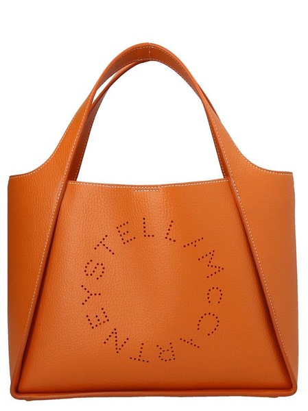 Stella McCartney Logo Perforated Shoulder Bag