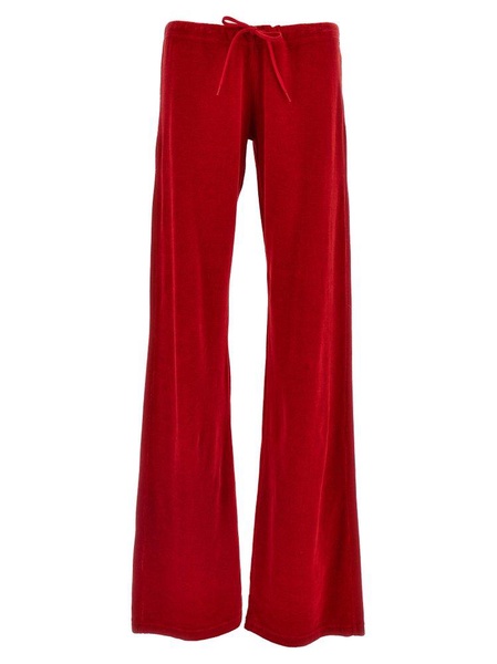 Balenciaga Distressed Drawstring Velvet Pants