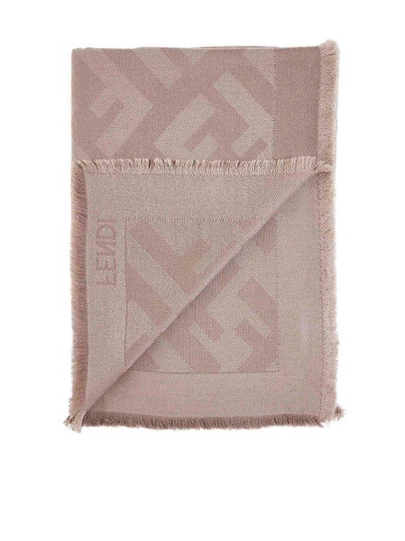 Fendi FF Monogram Frayed Edge Scarf