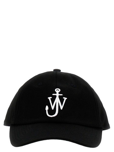 JW Anderson Curved Peak Logo Embroidered Baseball Cap