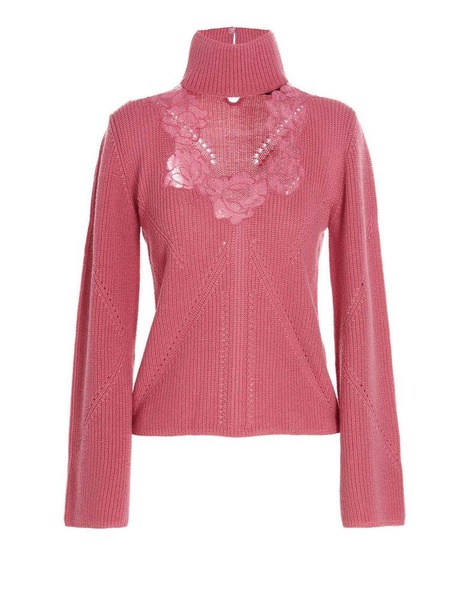 Blumarine Lace Detail Knitted Sweater