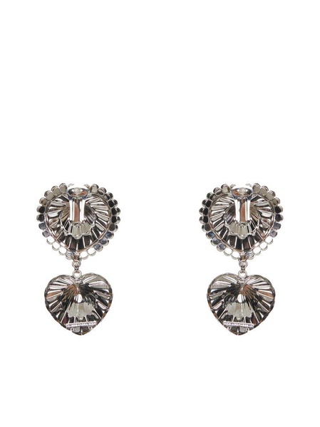 Alessandra Rich Heart Motif Embellished Drop Earrings