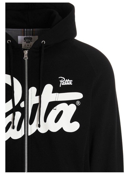 Junya Watanabe Logo Printed Zip-Up Hoodie