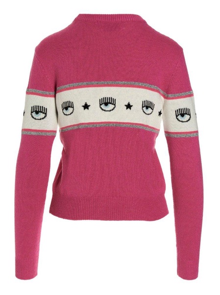 Chiara Ferragni Logo Intarsia Crewneck Jumper