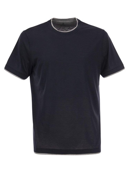 Brunello Cucinelli Double Layer Crewneck T-Shirt