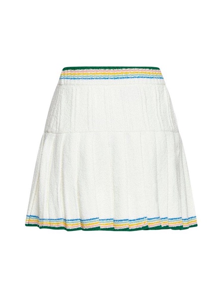 Casablanca Boucle Pleated Skirt