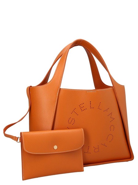 Stella McCartney Logo Perforated Shoulder Bag