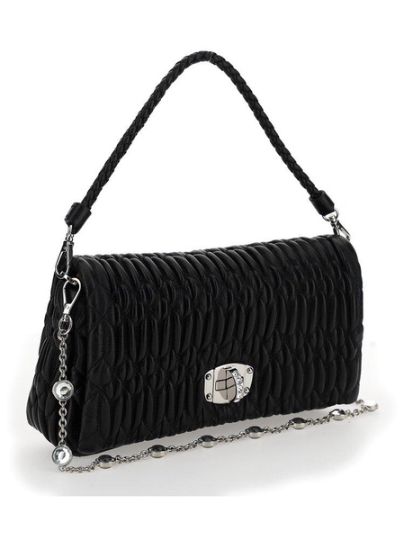 Miu Miu Crystal Strap Quilted Shoulder Bag