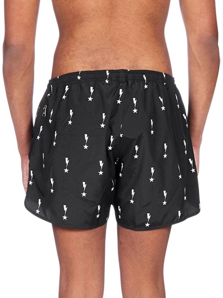 Neil Barrett Thunderbolt Star Print Swim Trunks