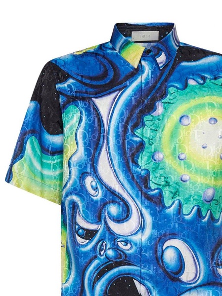 Dior Homme X Kenny Scharf Graphic Printed Short Sleeve Shirt