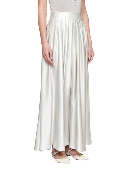 Giorgio Armani High Waist A-Line Pleated Maxi Skirt