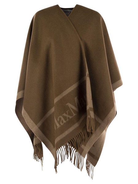 Max Mara 'Hilde' Brown Wool Cape Woman