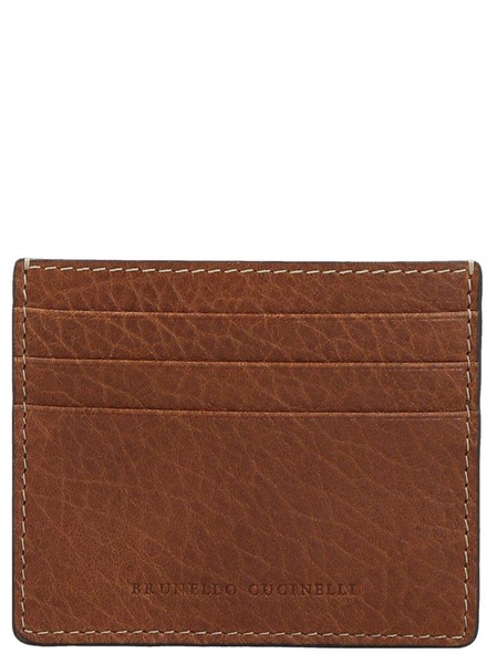 Brunello Cucinelli Logo Embossed Cardholder