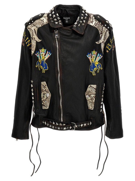 Balmain Embellished Western Biker Jacket