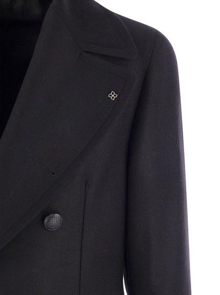 Tagliatore Wool And Cashmere Double Breasted Coat