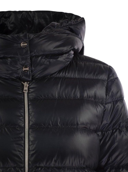 Herno Ultralight Nylon Bomber Jacket With Hood