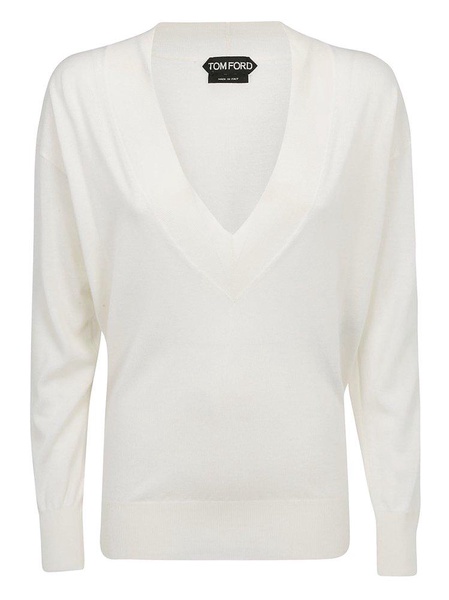 Tom Ford V-Neck Ribbed Hem Sweater