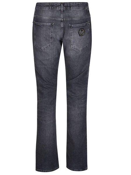 Philipp Plein Mid-Rise Super Straight Leg Jeans