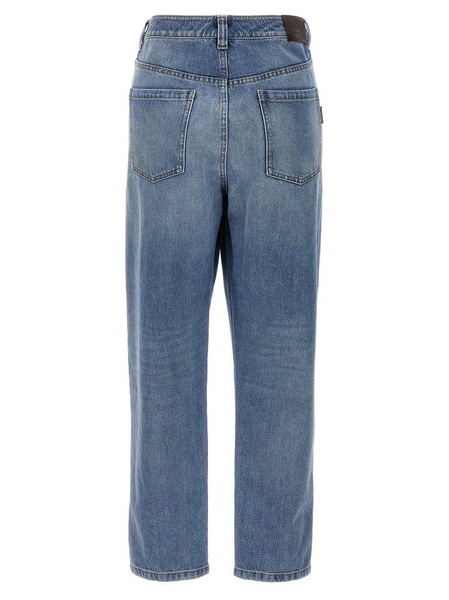 Brunello Cucinelli Button Detailed Tapered Jeans