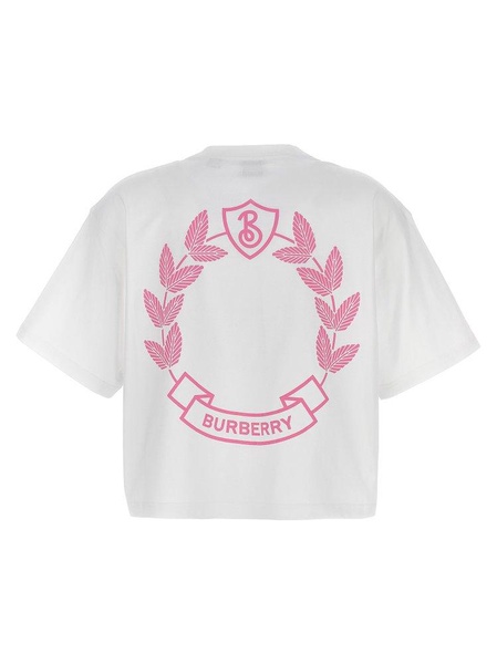 Burberry Logo Printed Crewneck Cropped T-Shirt