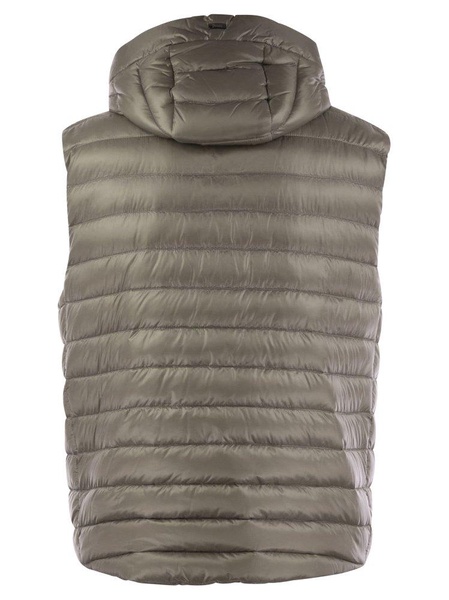 Herno Sleeveless Hooded Down Jacket