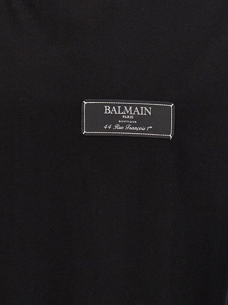 Cotton T-shirt with front logo label